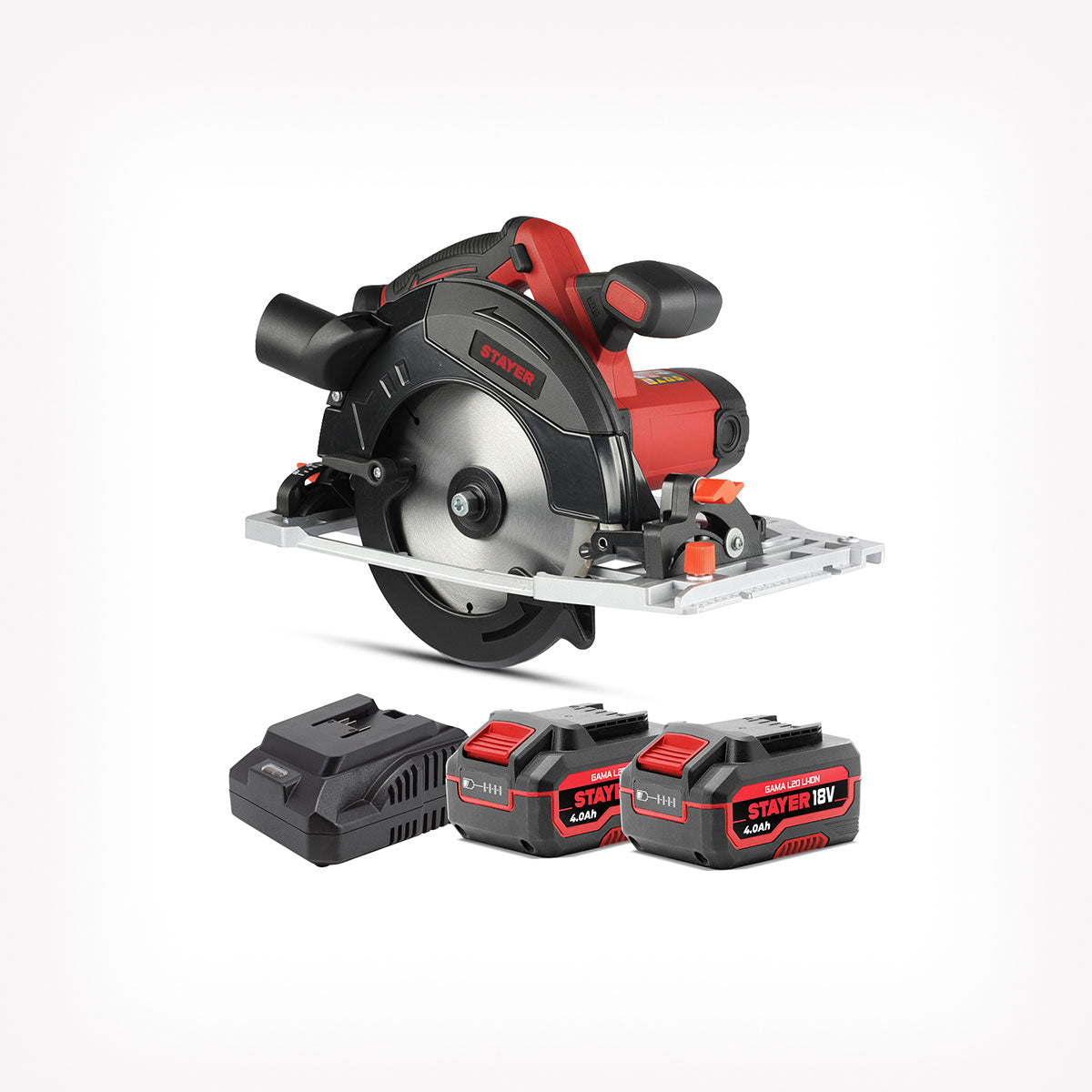 Scie circulaire sans fil 18V 165 mm + 2 batteries