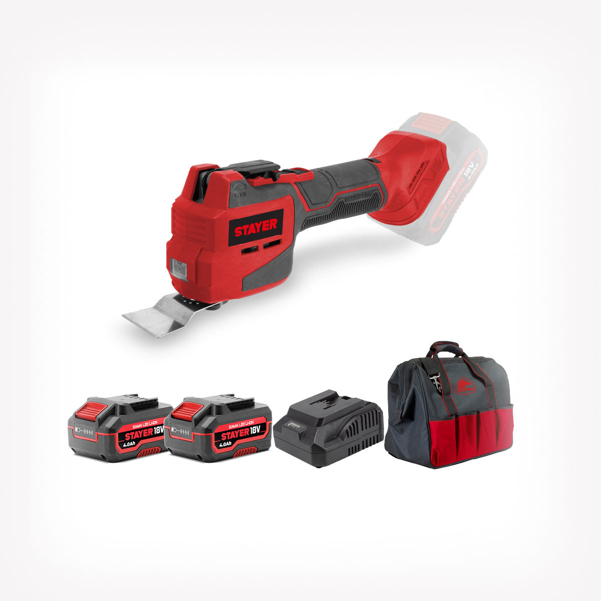 Outil multifonction sans fil 18V Brushless + 2 batteries
